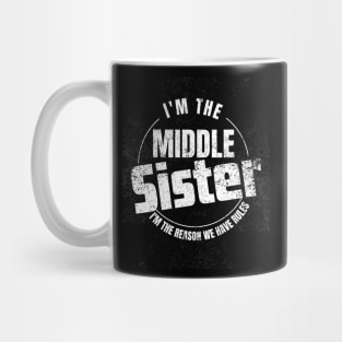 Middle Sister I'm The Reason We Have Rules sister, mom& aunt Mug